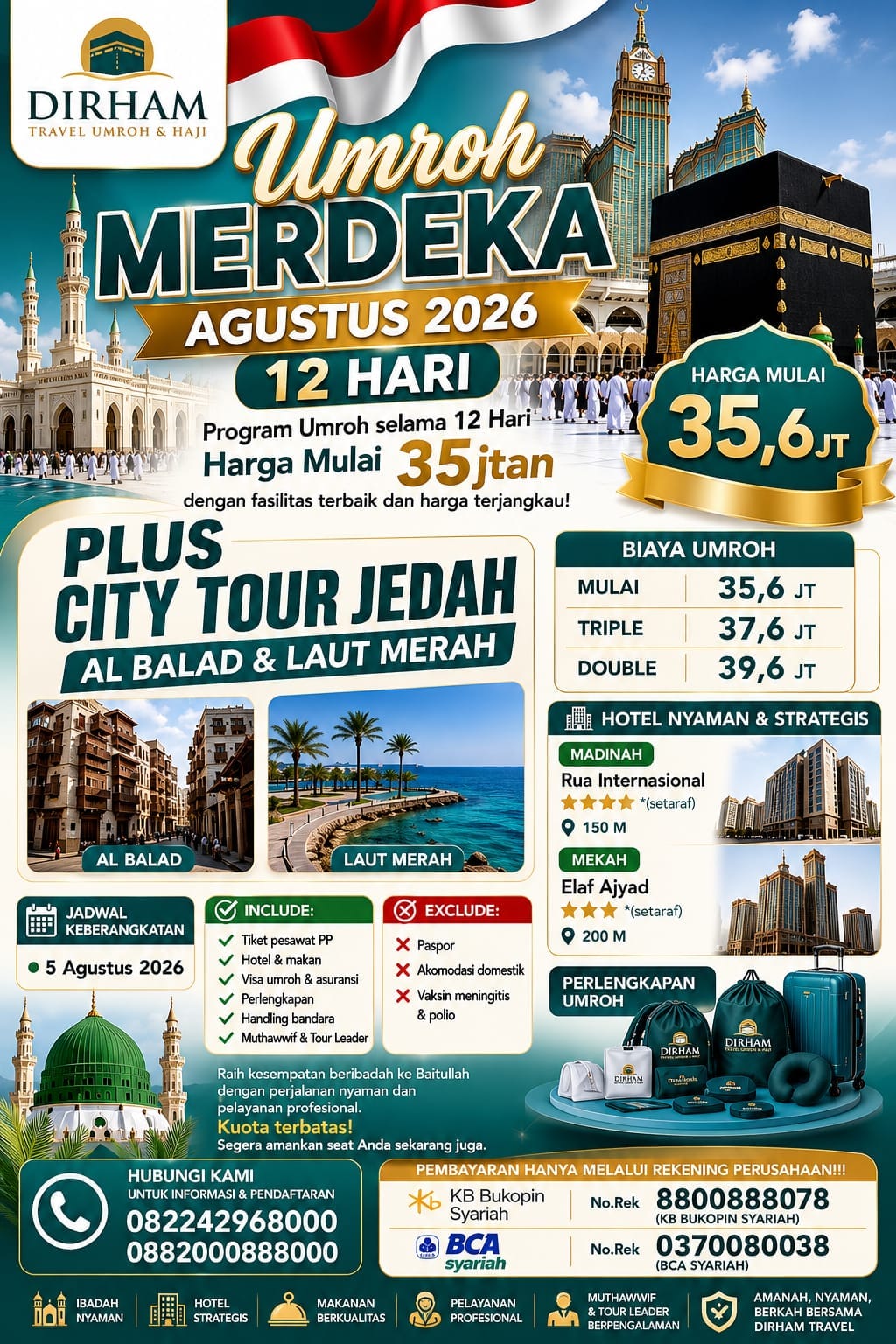 Program Umroh Merdeka Agustus 2026 Dirham Travel